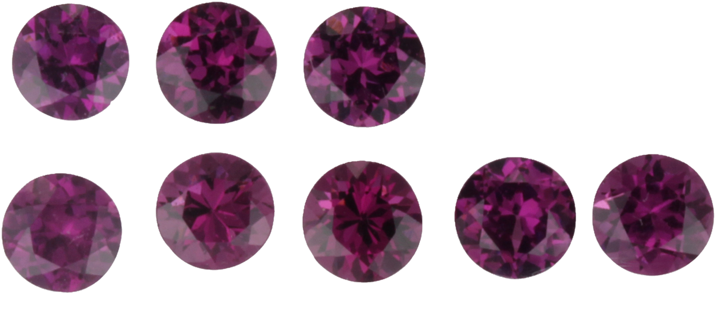5mm Round Puple Purple Garnet