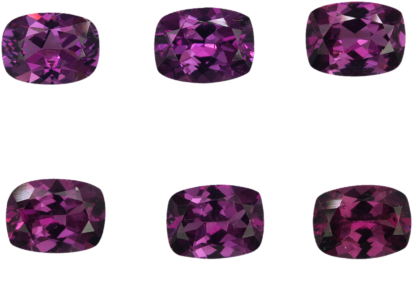 8x6mm Cushion Purple Garnet