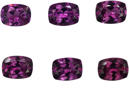 8x6mm Cushion Purple Garnet