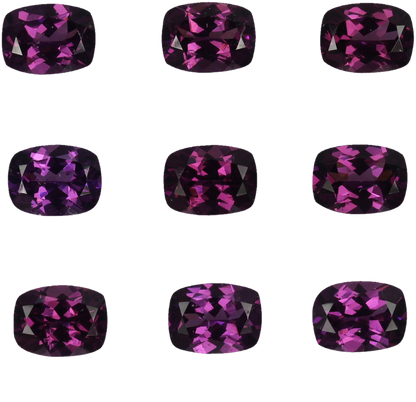 8x6mm Cushion Purple Garnet