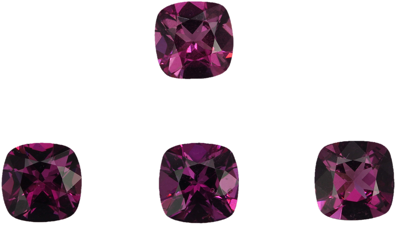 6.6mm Cushion Purple Garnet