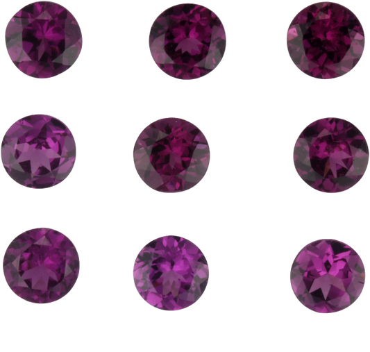 6mm Round Purple Garnet