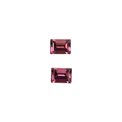7x5mm Baguette Deep Pink Tourmaline