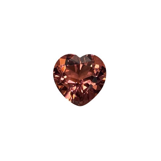 10mm Heart Shape Salmon Pink Tourmaline