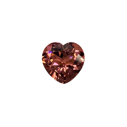 10mm Heart Shape Salmon Pink Tourmaline