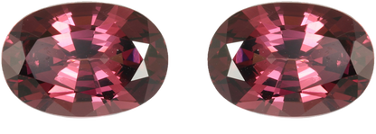 14.72ct Oval Open Burgundy Rhodolite Pair