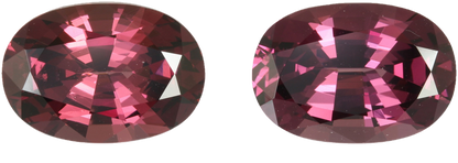 14.72ct Oval Open Burgundy Rhodolite Pair