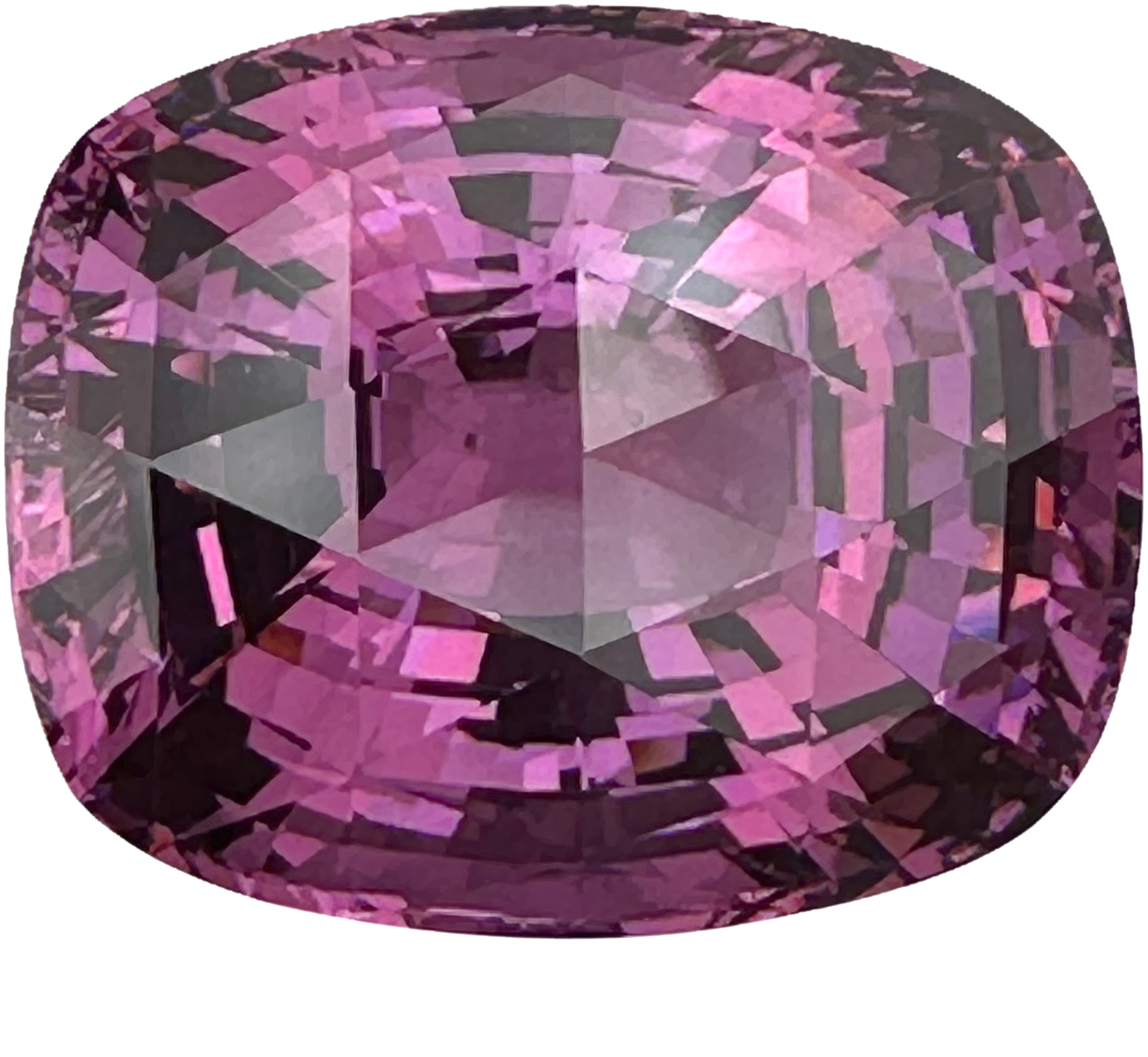 30.41ct Cushion Checkerboard Pink Garnet