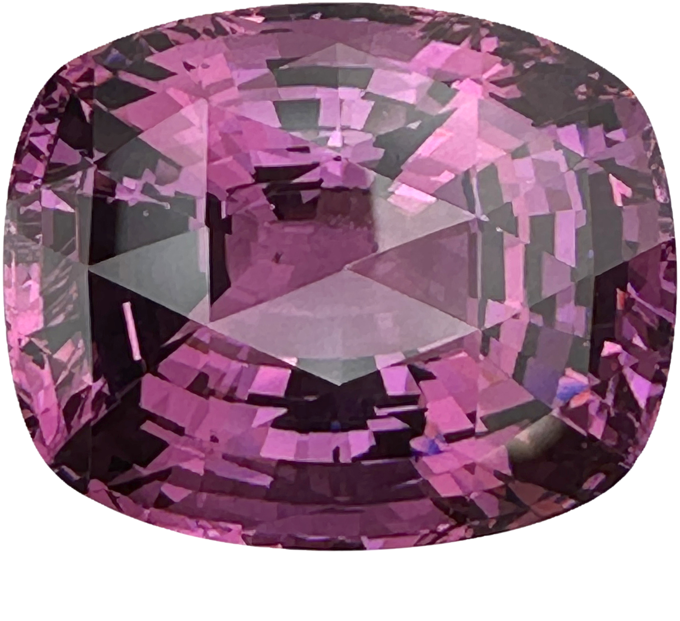 30.41ct Cushion Checkerboard Pink Garnet