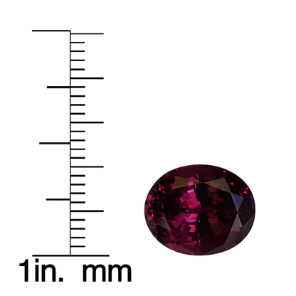 6.51ct Oval AAA Color Rhodolite