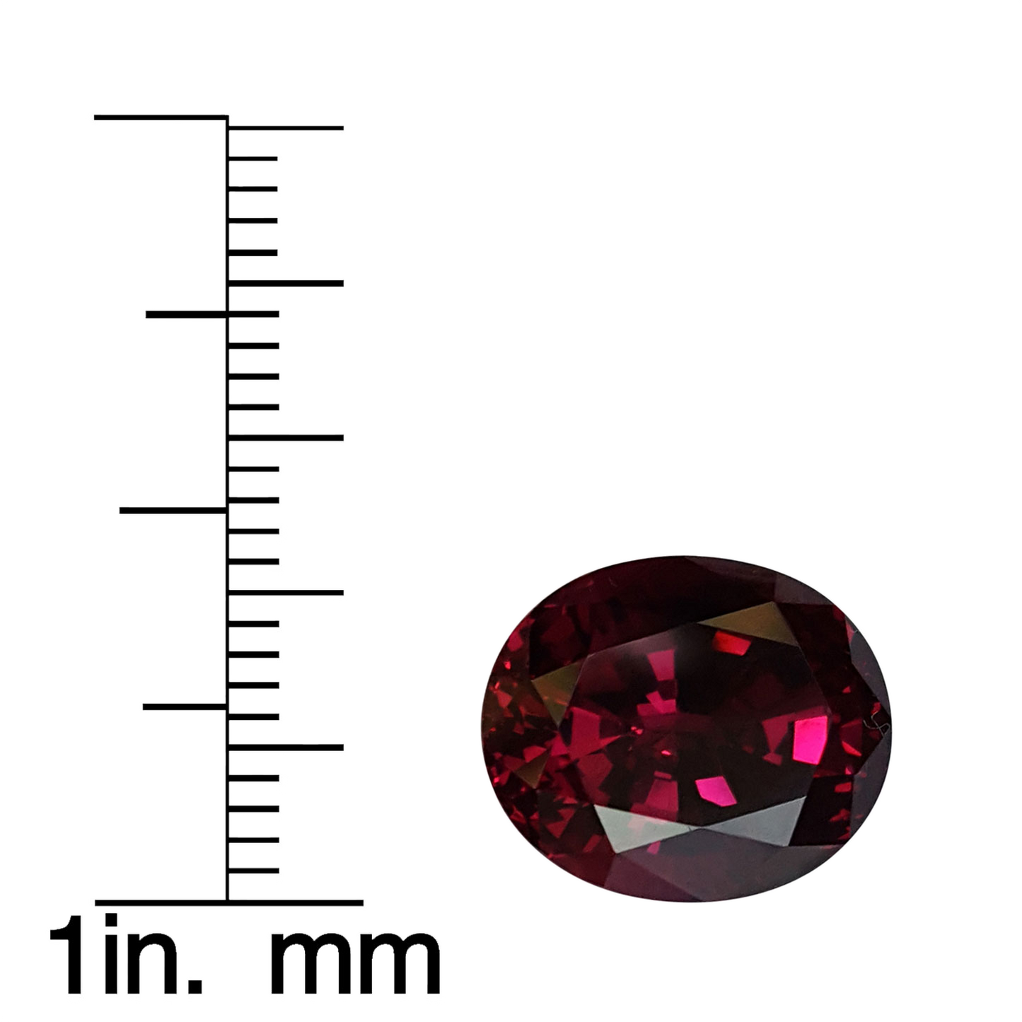 8.86ct Oval Open Burgundy Rhodolite