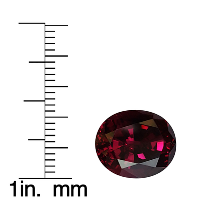 8.86ct Oval Open Burgundy Rhodolite