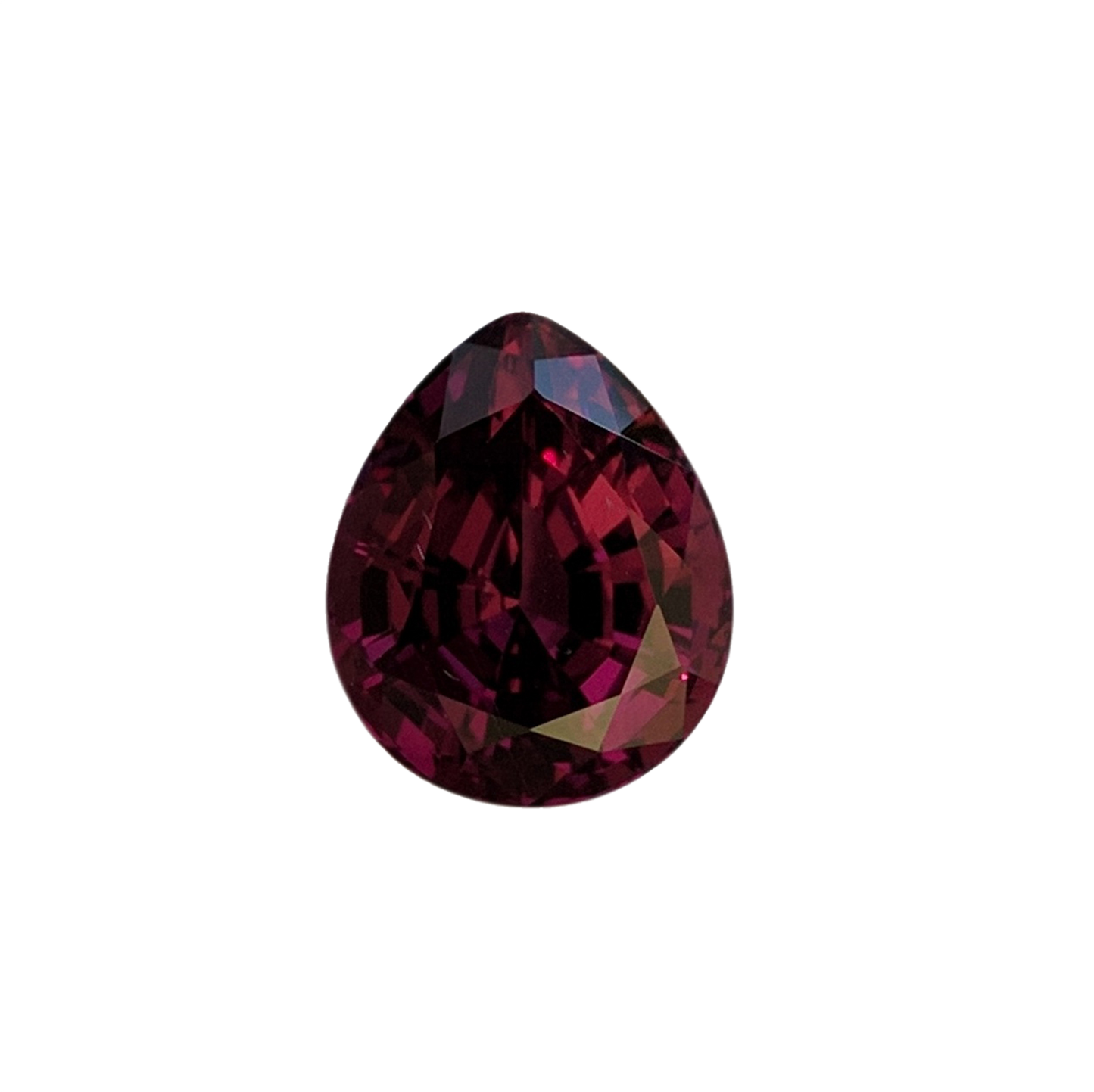 8.1ct Pear Shape Open Burgundy Rhodolite