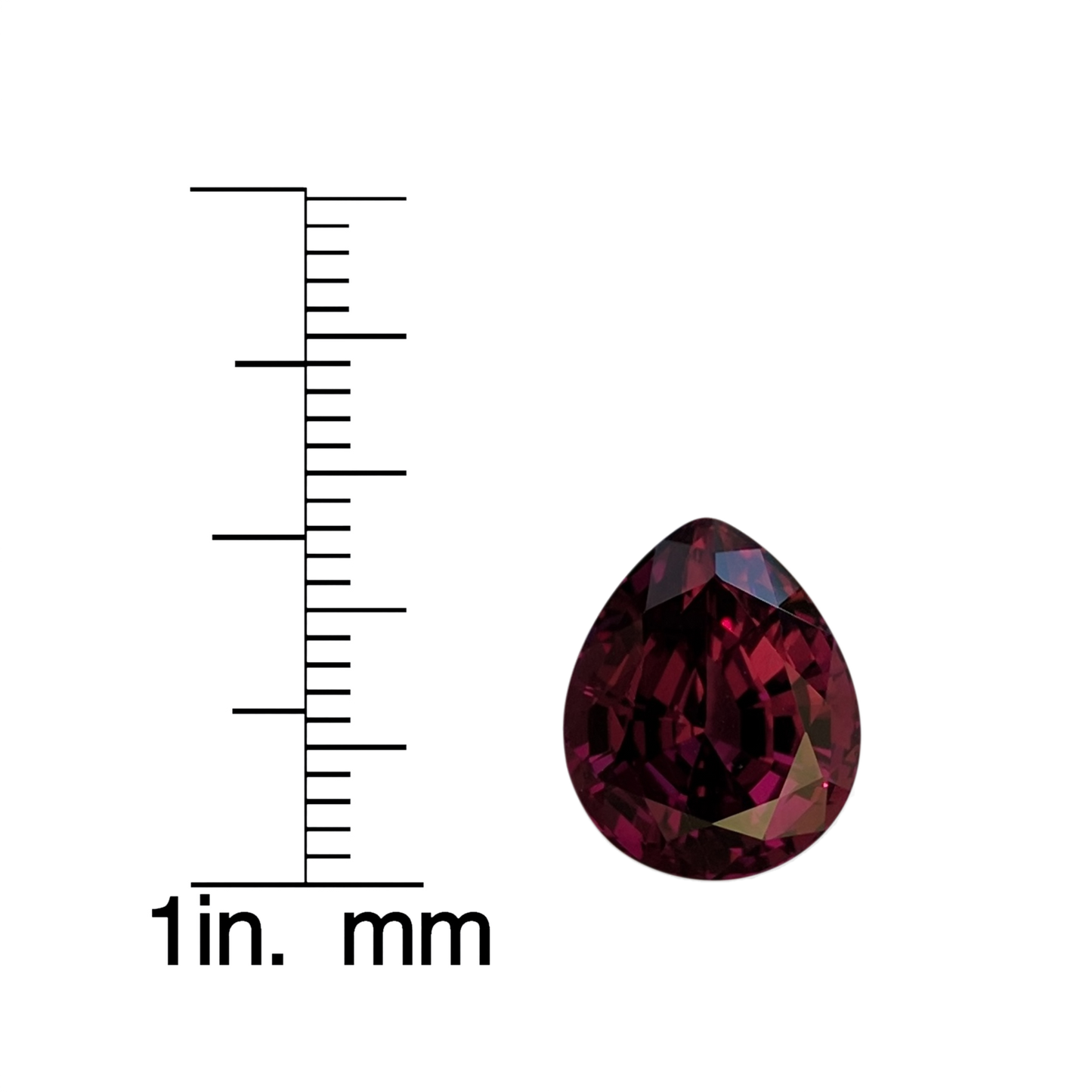 8.1ct Pear Shape Open Burgundy Rhodolite