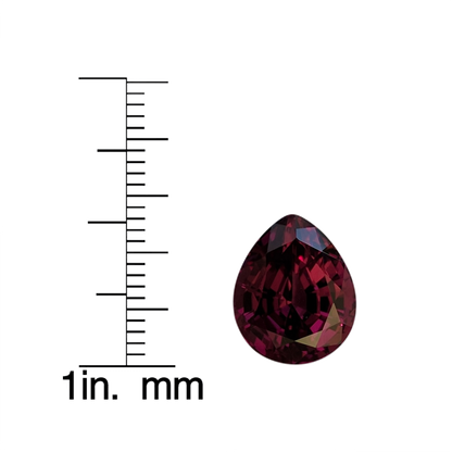 8.1ct Pear Shape Open Burgundy Rhodolite