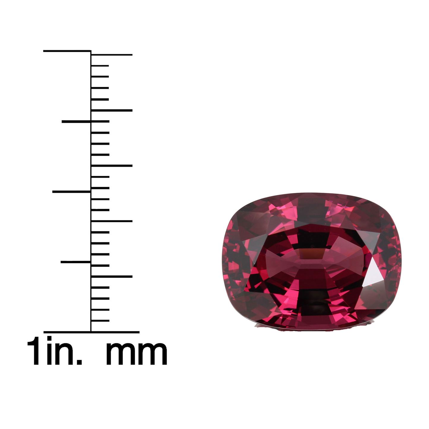 11.26ct Cushion Open Burgundy Rhodolite