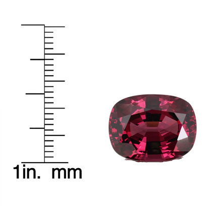 11.26ct Cushion Open Burgundy Rhodolite