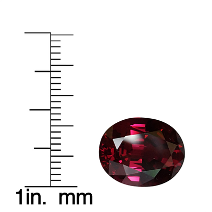 18.67ct Oval Open Burgundy Rhodolite Pair