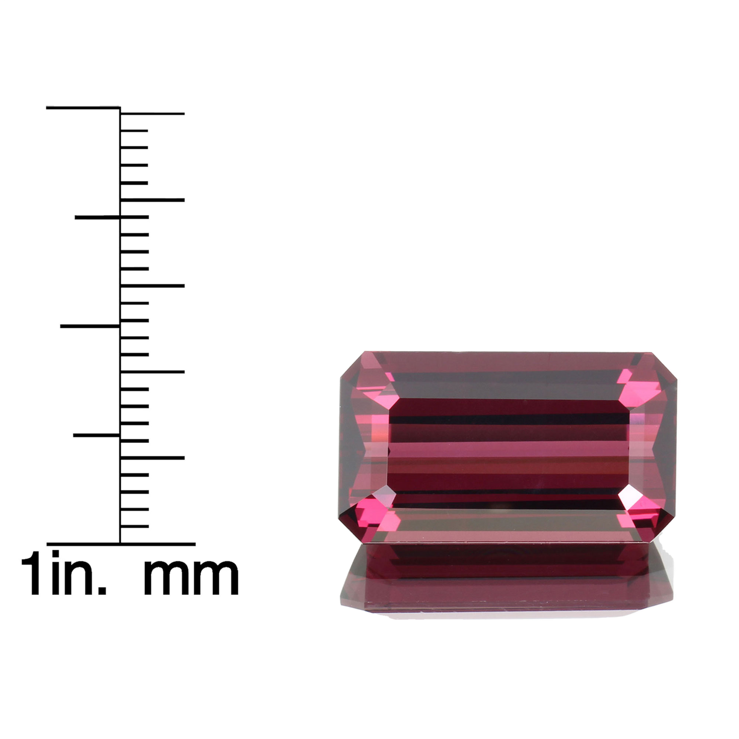 15.53ct Emerald Cut Open Burgundy Rhodolite