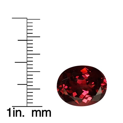 9.75ct Oval Malaya Garnet Hues Rhodolite