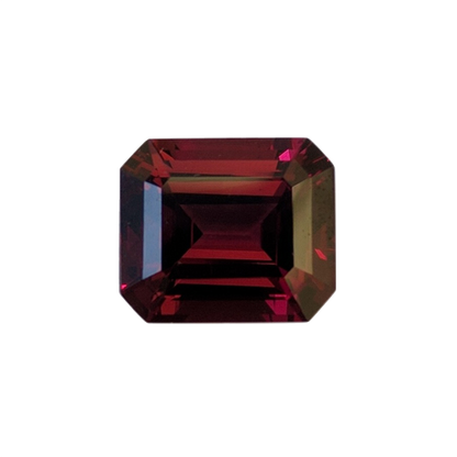 9.53ct Emerald Cut Deep Burgundy Rhodolite