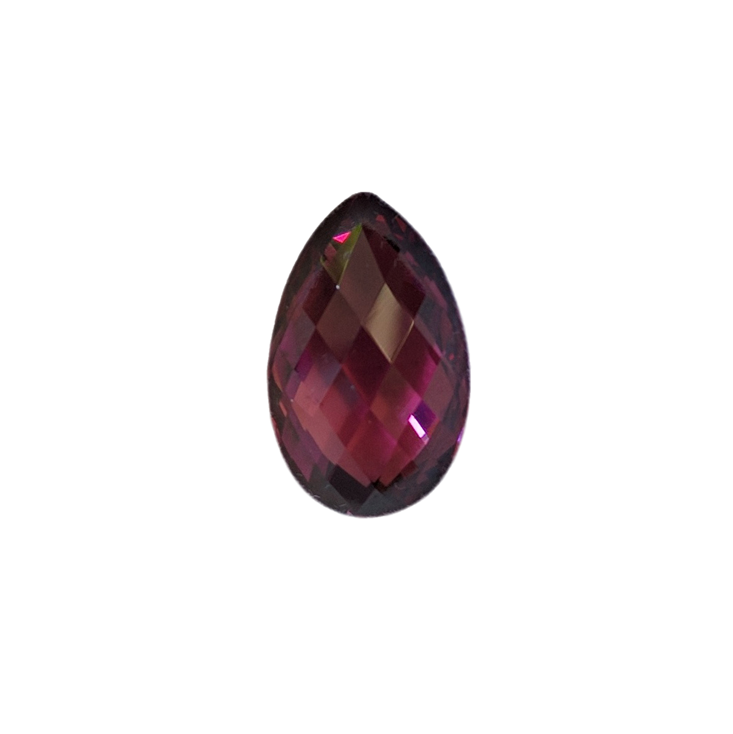 8.66ct Briolette Open Burgundy Rhodolite