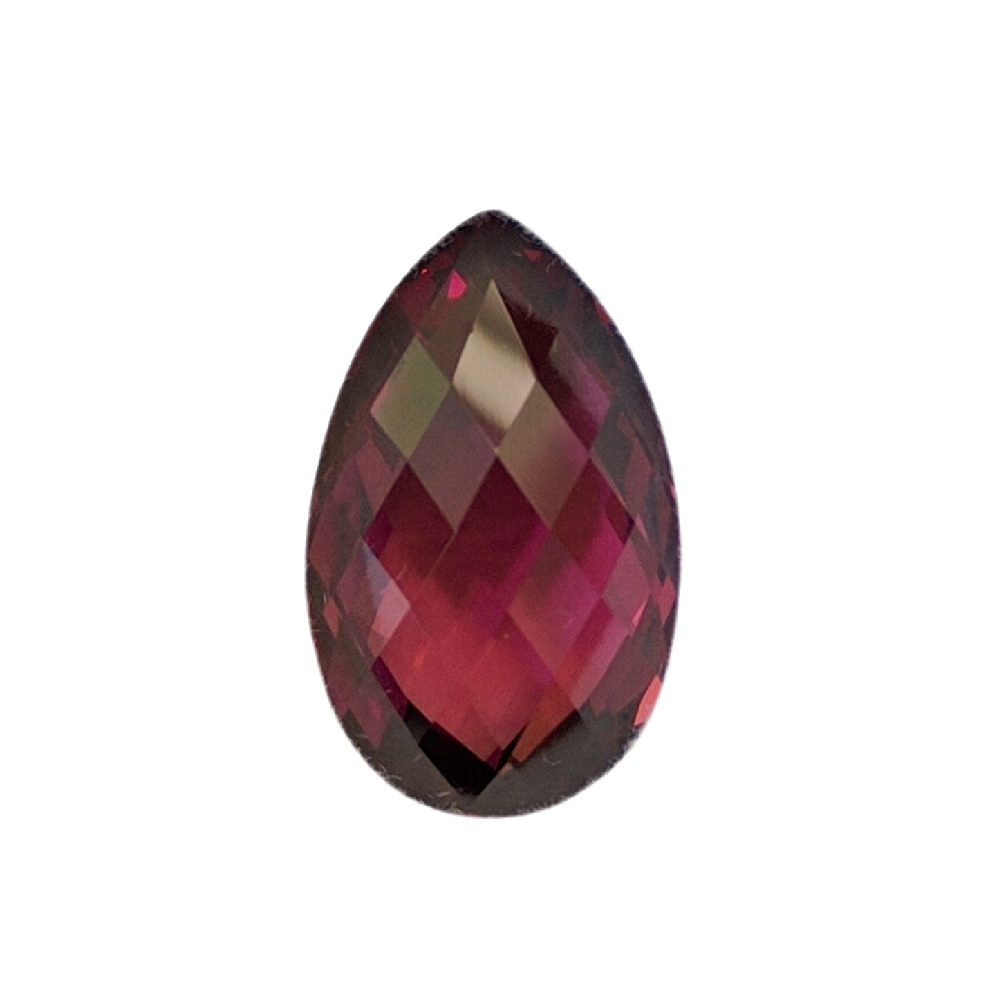 8.66ct Briolette Open Burgundy Rhodolite