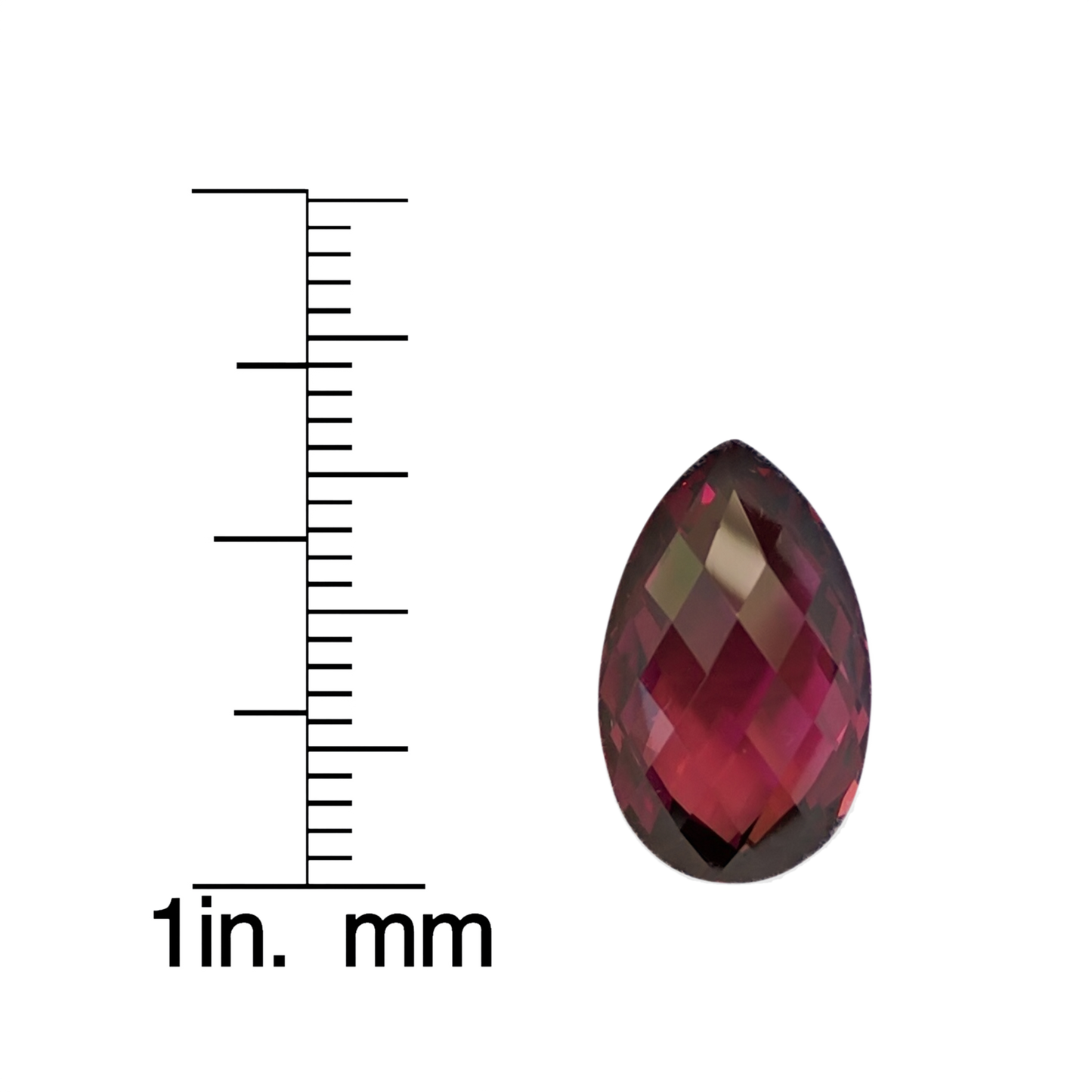 8.66ct Briolette Open Burgundy Rhodolite