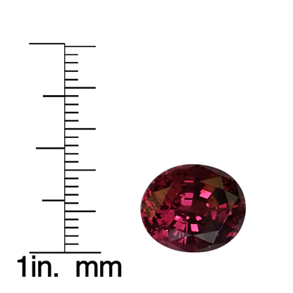 7.79ct Oval AAA Color Rhodolite
