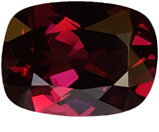 9.34ct Cushion Open Burgundy Rhodolite