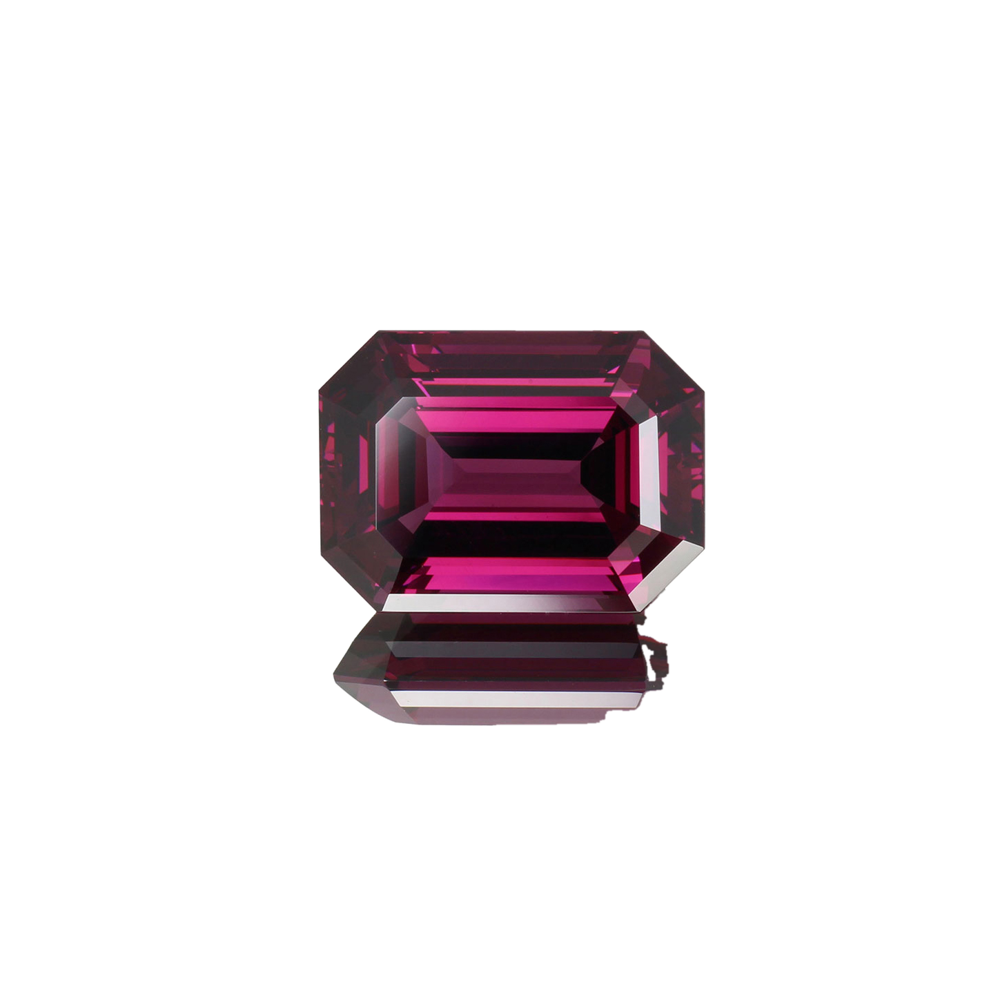 13.36ct Emerald Cut AAA Color Rhodolite