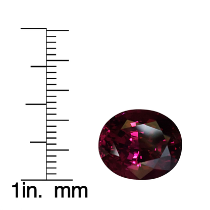 10.54ct Oval AAA Color Rhodolite