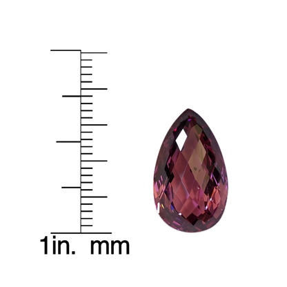 9.67ct Briolette Light Pink Rhodolite