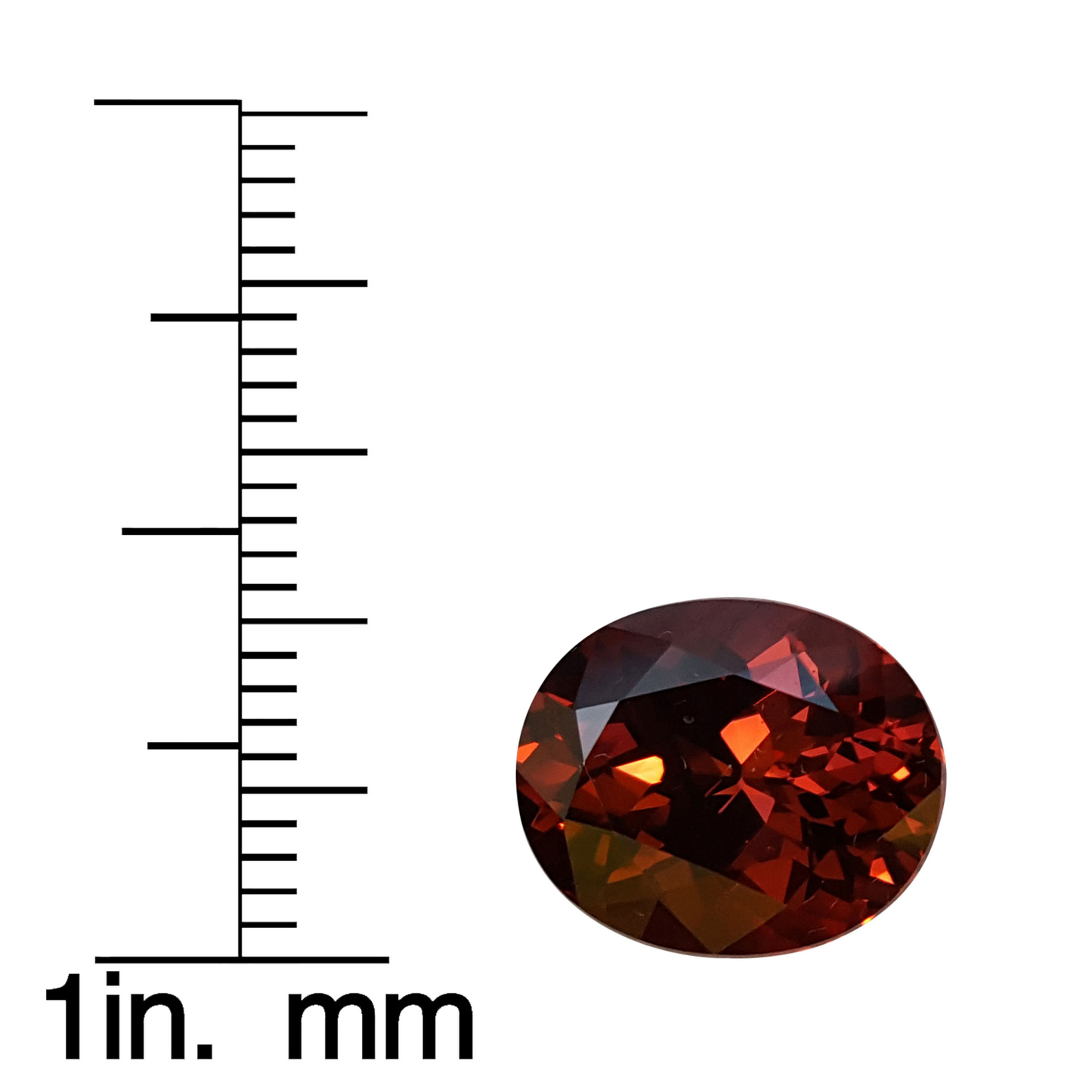 7.43ct Oval Malaya Garnet Hues Rhodolite