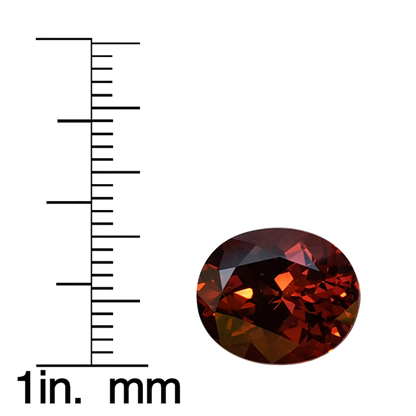 7.43ct Oval Malaya Garnet Hues Rhodolite
