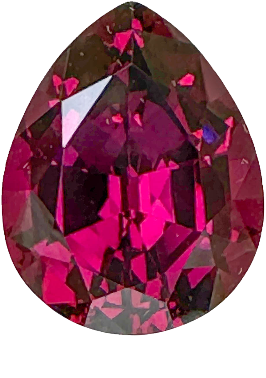 18.2ct Pear Shape AAA Color Rhodolite