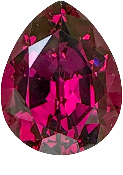 18.2ct Pear Shape AAA Color Rhodolite