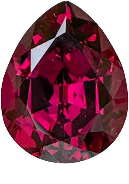 18.2ct Pear Shape AAA Color Rhodolite