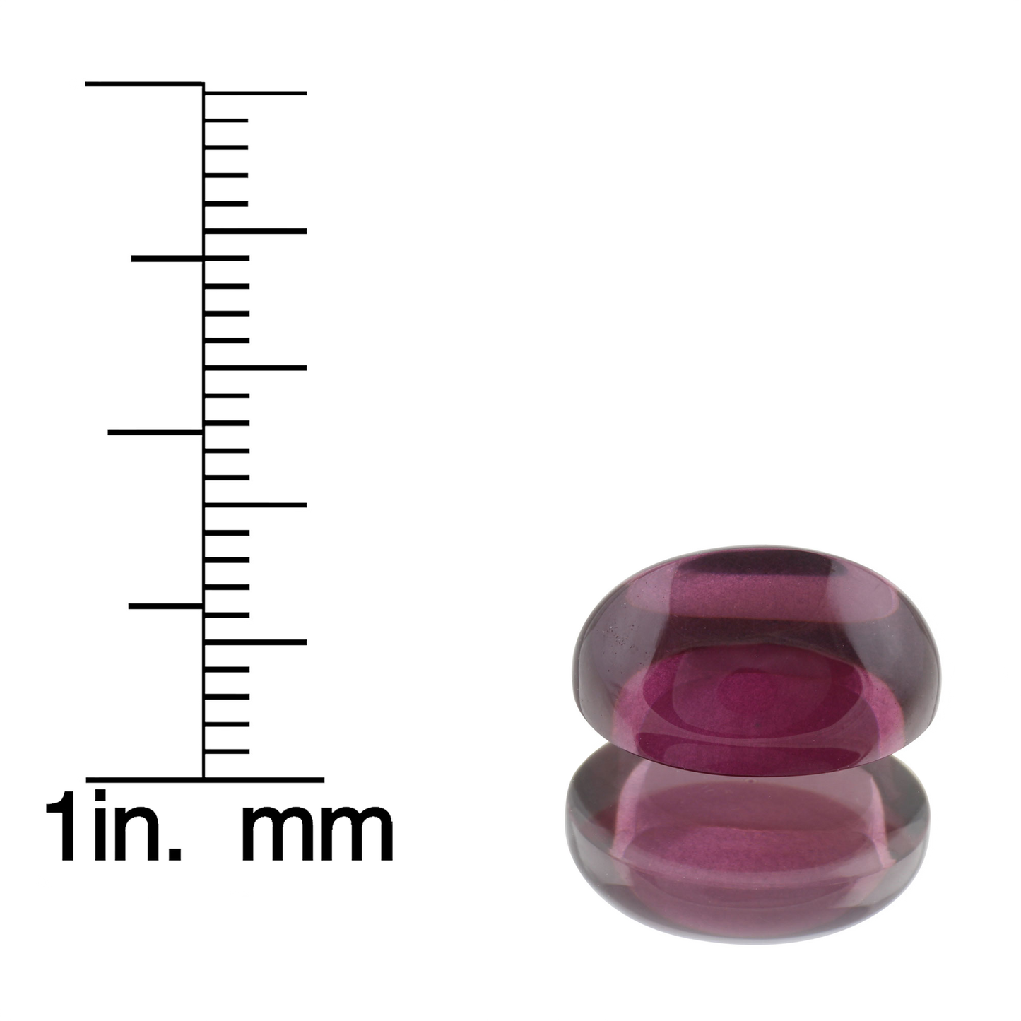 6.26ct Oval Cab Deep Burgundy Rhodolite
