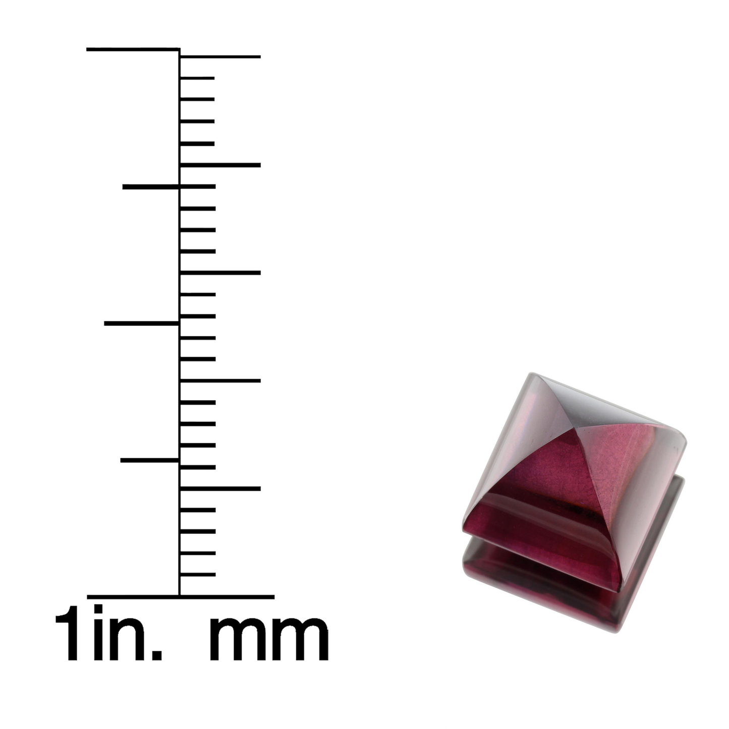 10.95ct Pyramid Cab Rhodolite