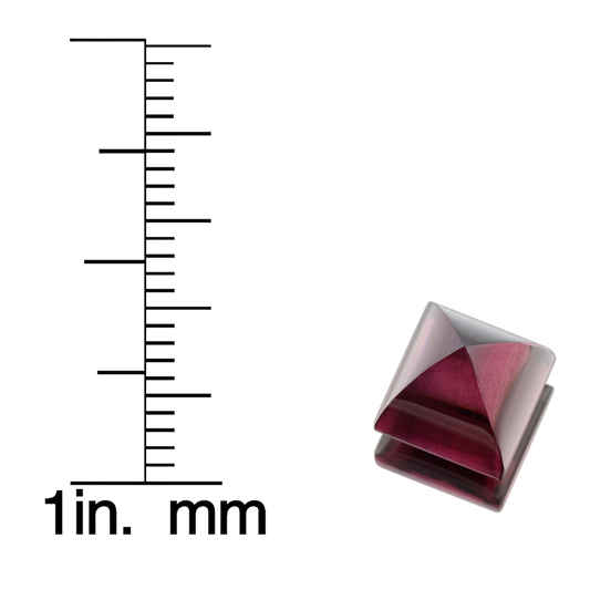 10.95ct Pyramid Cab Rhodolite