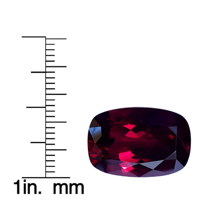 17.71ct Cushion Open Burgundy Rhodolite