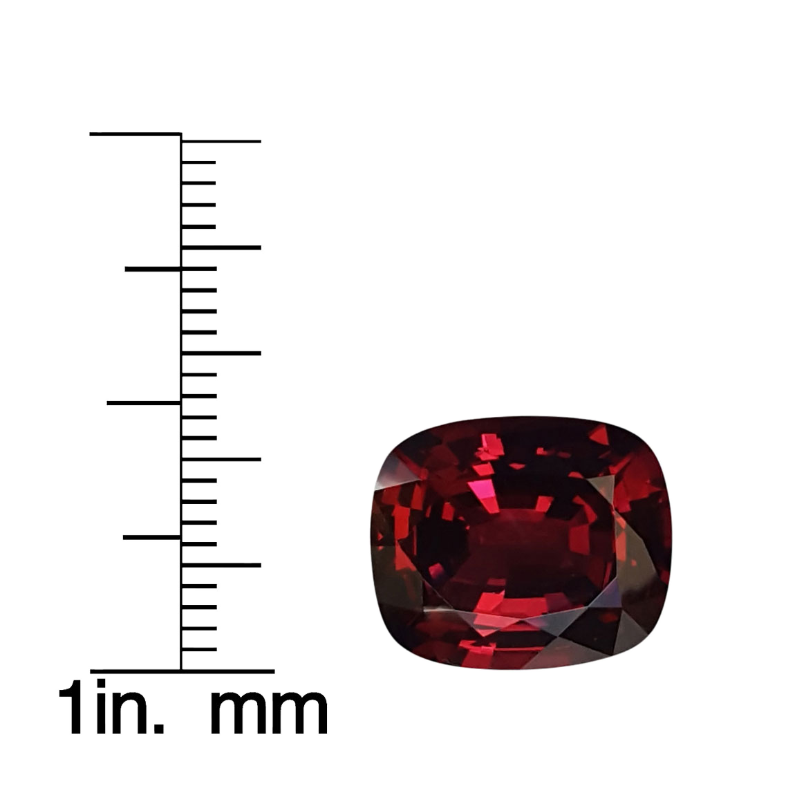 10.8ct Cushion Open Burgundy Rhodolite