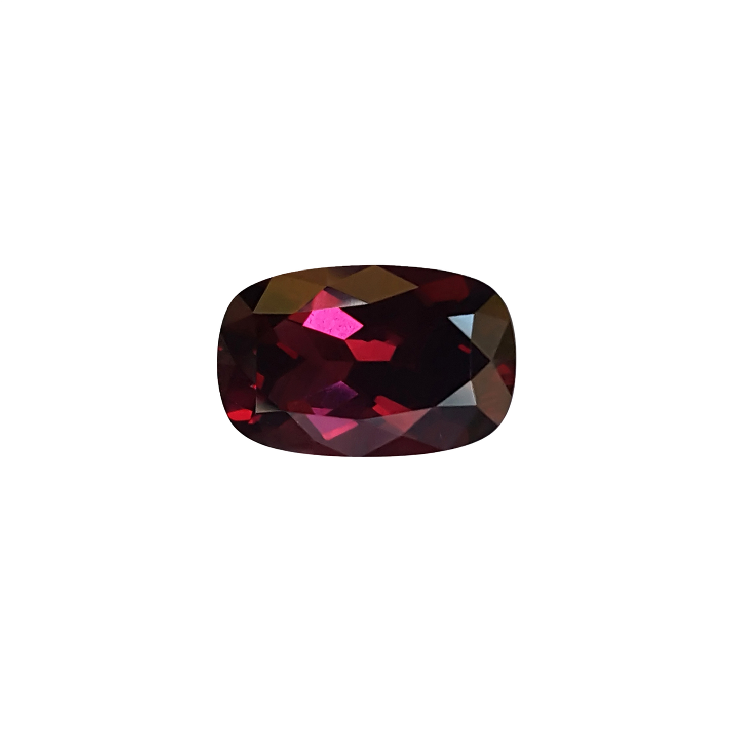 7.85ct Cushion Open Burgundy Rhodolite