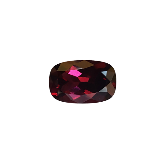 7.85ct Cushion Open Burgundy Rhodolite