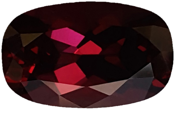 5.93ct Cushion Open Burgundy Rhodolite