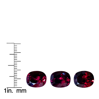 5.52ct Cushion Open Burgundy Rhodolite