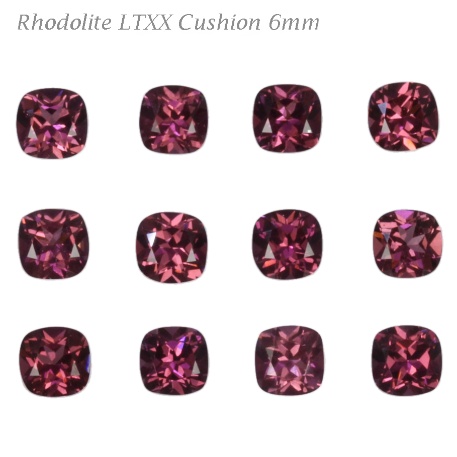 6mm Cushion Light Pink Rhodolite