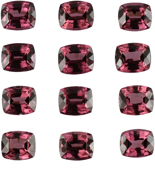 7x6mm Cushion Light Pink Rhodolite