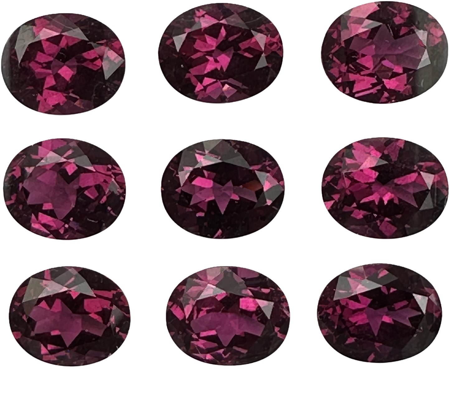 11x9mm Oval Open Burgundy Rhodolite